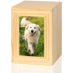 Urne fun�raire en bois pour animaux de compagnie, bo�te comm�morative pour animaux de compagnie, avec ...