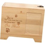 Urne fun�raire en bois pour chiens et chats, avec emplacement pour photo, 15, 9 x 10, 9 x 13 cm