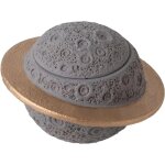 Urne fun�raire planet memorial pour animaux de compagnie avec anneau dor� flottant et hommage c�leste ...