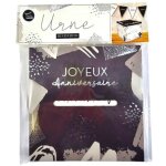 Urne - noir blanc argent - carr� - joyeux anniversaire - cagnotte - carton - 20x20x20cm - party argent ...