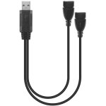 Usb c�ble adaptateur de cordon d'alimentation 2, 1 a m�le � 2 double