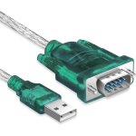Usb rs232 cable, usb 2. 0 serial db9 male adapter 1. 8m, data transfer 12mbps converter compatible with ...