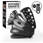 Ustensiles de cuisine : �plucheur � melon, r�pe � herbes, moulin � ail, ouvre - bo�te, r�pe � fromage, ...