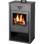 V05 - po�le � bois avec thermochemin�e triumph b - 15 kw chauffage � eau pour grands espaces