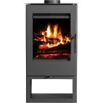 V05 - po�le � bois toledo ? 7 kw ? classe �nerg�tique a + ? rev�tement en acier ? sortie des fum�es �150 ...