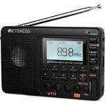 V115 radio portable, petite radio rechargeable, fm am sw, piles et secteur, carte tf, enregistreur, mp3, ...