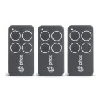 V2 phox 4 contrat 47 - lot de 3 tlcommandes 4 boutons pour portails et garages - rolling code - 433, ...