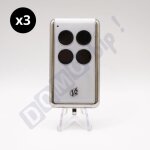 V2 match blanche - lot de 3 tlcommandes universelle 4 canaux pour portail, garage, volets - frquence ...