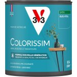 V33 - peinture murale intrieure colorissim bleu atoll satin 0, 5l