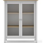 Vaisselier 2 portes en bois massif blanc 110 cm - macha Vaisselier 2 portes en bois massif blanc 110 cm - macha