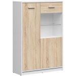 Vaisselier 2 portes ewen blanc et bois Vaisselier 2 portes ewen blanc et bois