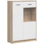 Vaisselier 2 portes ewen bois et blanc Vaisselier 2 portes ewen bois et blanc