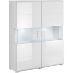 Vaisselier 2 portes avec led jules blanc