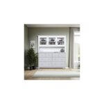 M&s - vaisselier 3 portes 160x39, 5x101 cm en pin blanc - chilom M&s - vaisselier 3 portes 160x39, 5x101 cm en pin blanc - chilom