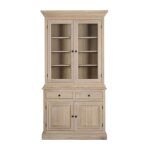 Vaisselier en chêne blanchi 2 portes vitrées 2 tiroirs 2 portes bois - victoria Vaisselier en chêne blanchi 2 portes vitrées 2 tiroirs 2 portes bois - victoria