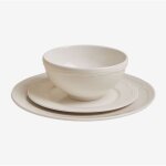 Sklum - vaisselle en new bone china de 12 pi�ces oritia blanc