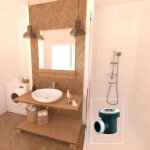 Valentin bonde de douche diam. 60 grille diam. 85 sortie horizontal d40