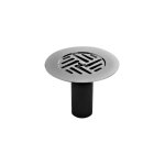 Valentin - grille marguerite pour bonde de douche avec tube garde d'eau, diamtre 85 mm, inox