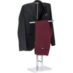 Valet de chambre chrome, chevalet, portant habits, de nuit, porte - v�tements, hlp 106x49x20 cm, argent ...