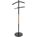 Valet de chambre design  effet bois  109cm noir