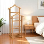 Valet de chambre double - bois clair, vide - poches sitia