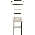 Valet de nuit , valet de chambre en bois coloris chêne san remo et métal noir - longueur 46 x profondeur ... Valet de nuit , valet de chambre en bois coloris chêne san remo et métal noir - longueur 46 x profondeur ...