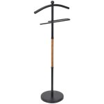 Valet de nuit noir et effet bois en m�tal