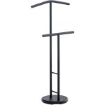 Valet de nuit portant de chambre en mtal noir 100003511