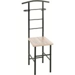 Valets et porte - v�tements, mdf, noir, p 46 x l 46 x h 109 cm