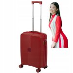 Valise cabine rouge pour l'avion - petite, l�g�re, �l�gante et pratique, � roulettes, wowbag 7918 s rouge ...