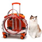 Valise  roulettes multifonctionnelle pour animaux de compagnie, portable 43 x 30 x 40 cm.