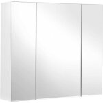 Valora meuble salle de bain suspendu 3 portes miroir blanc