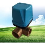 Valve �lectrique 3 voies en laiton - vanne sph�rique motoris�e dn32 g1 - 1 / 4 - pour syst�me de contr�le ...