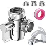 Valve inverseur de douche 3 voies vanne aiguillage de douchette robinet d'arrt pour cuisine ou salle ...