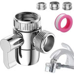 Valve inverseur de douche 3 voies vanne aiguillage de douchette robinet d'arr�t pour cuisine ou salle ...