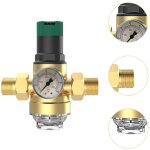 Valve de r�gulateur de pression d'eau avec �quipement de jauge, r�gulateur d'eau r�glable en laiton, ...