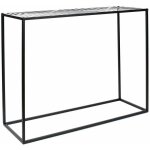 Vania - console en mtal noir plateau motifs gomtriques