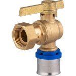 Vanne 1 / 4 tour �querre � �crou libre multicouche � sertir noyon & thiebault f3 / 4 - �26