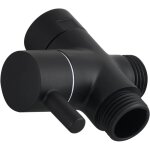 Vanne 3 voies en laiton vanne d'arret g 1 / 2 robinet d'arret pour douchette douche salle de bain, noir, ...