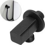 Vanne d'angle de robinet, soupape d'angle g1 / 2 soupape d'arr�t d'eau de m�langeur noir pour l'alimentation ...