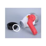 Vanne à bille 1000l, vanne papillon dn50 avec écrou flottant 75mm en aluminium pour cuve 1000 litres ... Vanne à bille 1000l, vanne papillon dn50 avec écrou flottant 75mm en aluminium pour cuve 1000 litres ...
