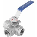 Vanne � bille en acier inoxydable sus304, vanne � bille � trois voies de type t, vanne de r�servoir de ...
