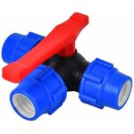 Vanne à bille d'arrêt, 32mm robinet à tournant sphérique à trois voies à connexion rapide pvc pe tuyau ... Vanne à bille d'arrêt, 32mm robinet à tournant sphérique à trois voies à connexion rapide pvc pe tuyau ...