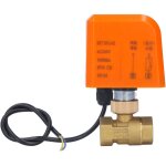 Vanne � bille �lectrique dn15 � 2 voies et 2 fils, normalement ouverte, en laiton, filetage 1 / 2 pouce, ...