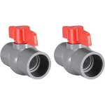 Vanne � bille en pvc 40 mm pour tuyau d'alimentation en eau connexion � glissi�re gris 2 pi�ces
