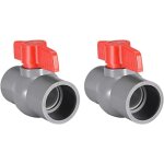 Vanne � bille en pvc 40 mm pour tuyau d'alimentation en eau connexion � glissi�re gris 2 pi�ces