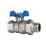 Vanne � bille avec raccord � vis 1 papillon espagnol pn30