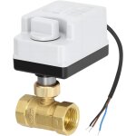 Vanne � boisseau sph�rique moteur 2 voies dn20, ac220 v - robinet � boisseau sph�rique �lectrique avec ...