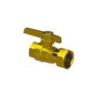 Vanne compteur droite - femelle - ecrou tournant - manette mla 20x27