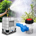 Vanne cuve - vanne papillon - vanne pour cuve 1000 litres ibc 62mm, adaptateur universel de rservoir ...